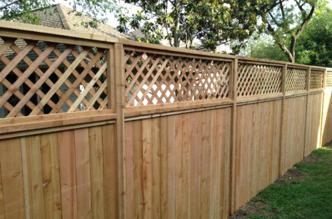 wood fence WRC lattice top fence horizontal lattice top fence panel kit Ardmore PA 19003